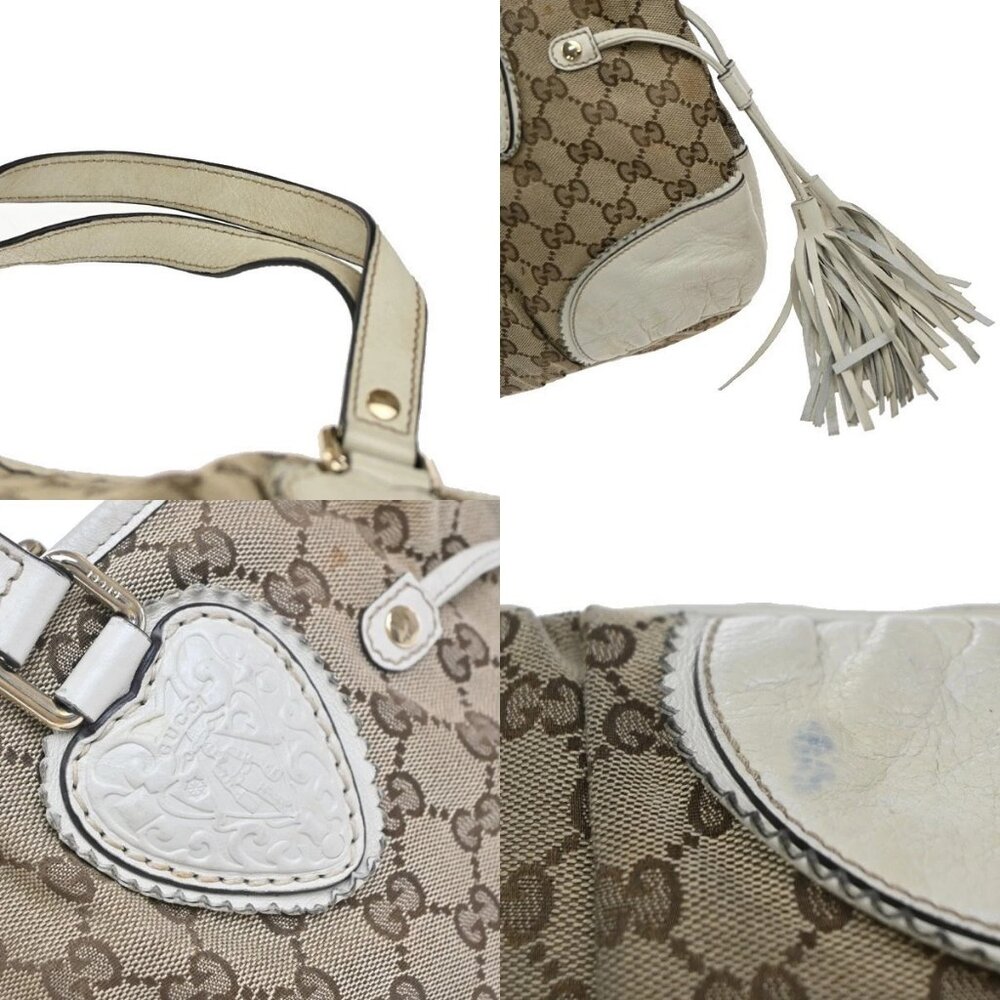 GUCCI GG Pattern Shoulder Tote Bag Canvas Leather Brown White GHW Italy 31EG320 - Picture 14 of 15